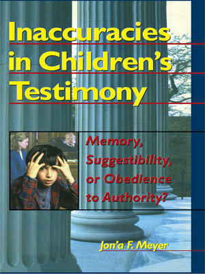cover image of Inaccuracies in Children's Testimony